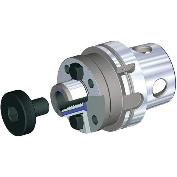 Kennametal - KM4X63 Modular Connection 1/2" Pilot Diam Shell Mill Holder - 2" Flange to Nose End Projection, 36.5mm Nose Diam - Exact Industrial Supply