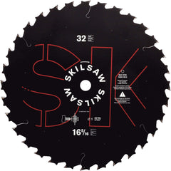 Skilsaw - 8-1/4" Diam, 5/8" Arbor Hole Diam, 24 Tooth Wet & Dry Cut Saw Blade - Carbide-Tipped, Cutoff Action, Diamond Arbor - Americas Industrial Supply