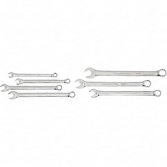 GearWrench - 7 Piece, 3/8" to 3/4", 12 Point Ratcheting Combination Wrench Set - Inch Measurement Standard, Chrome Finish, Comes in Nylon Roll - Americas Industrial Supply