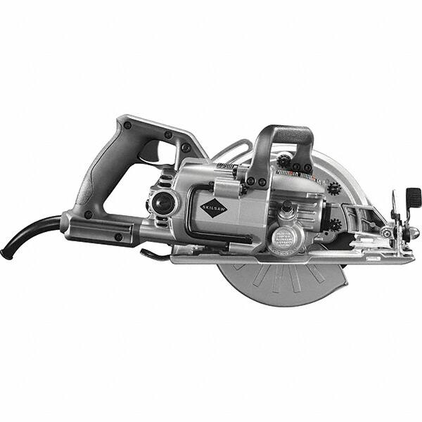 Skilsaw - 15 Amps, 7-1/4" Blade Diam, 5,300 RPM, Electric Circular Saw - 120 Volts, 8' Cord Length, 7/8" Arbor Hole, Left Blade - Americas Industrial Supply