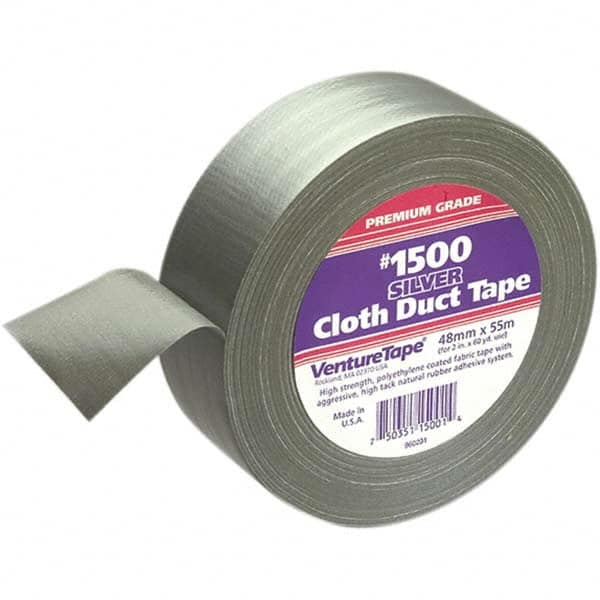 3M - 55m x 72mm x 10 mil Silver Polyethylene Cloth Duct Tape - Americas Industrial Supply