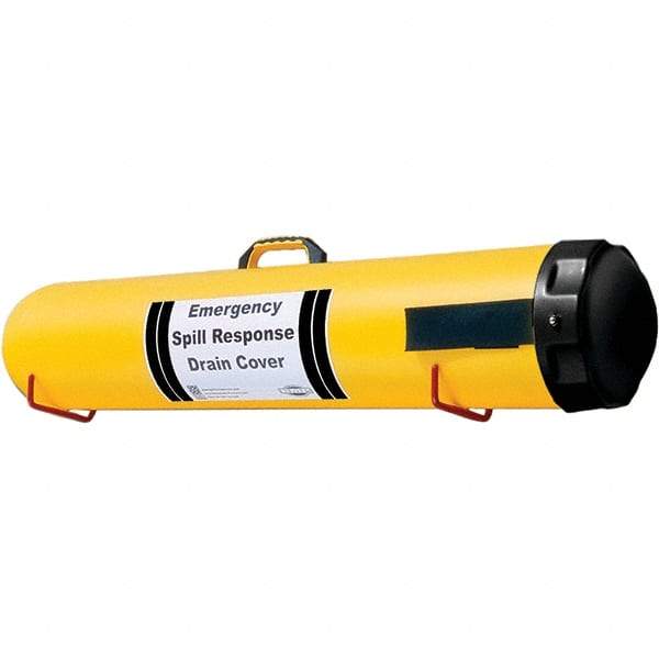 UltraTech - 51" Long x 6' Wide, Polyethylene Drain Seal - Yellow/Black, Use for Spill Response - Americas Industrial Supply