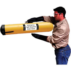 UltraTech - 39" Long x 6' Wide, Polyethylene Drain Seal - Yellow/Black, Use for Spill Response - Americas Industrial Supply