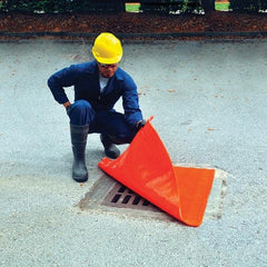 UltraTech - 4-1/2' Long x 45' Wide, Polyurethane/Mesh Drain Seal - Orange, Use for Spill Response - Americas Industrial Supply