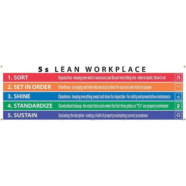 NMC - Banners Message Type: Safety Reinforcement & Motivational Legend: 5s Lean Workplace - Americas Industrial Supply