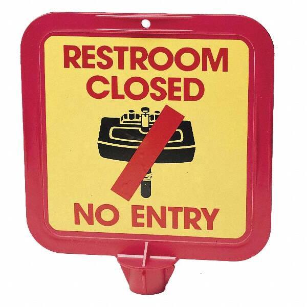 PRO-SAFE - Cone & A Frame Floor Signs Shape: Square Type: Restroom, Janitorial & Housekeeping - Americas Industrial Supply