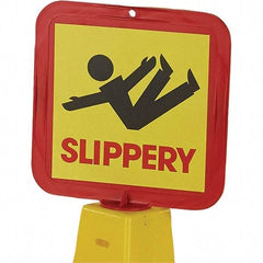 PRO-SAFE - Cone & A Frame Floor Signs Shape: Square Type: Restroom, Janitorial & Housekeeping - Americas Industrial Supply