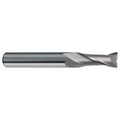 1/2 Dia. x 4-1/2 Overall Length 2-Flute Square End Solid Carbide SE End Mill-Round Shank-Center Cut-Uncoated - Americas Industrial Supply