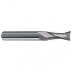 3/8 Dia. x 3 Overall Length 2-Flute Square End Solid Carbide SE End Mill-Round Shank-Center Cut-Uncoated - Americas Industrial Supply