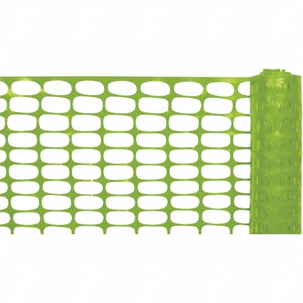 PRO-SAFE - 100' Long x 4' High, Lime Reusable Safety Fence - Americas Industrial Supply