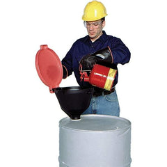 UltraTech - 11" High x 13" Diam, Polyethylene, Burp Free Funnel - 5 Gal Drum/Pail Capacity - Americas Industrial Supply
