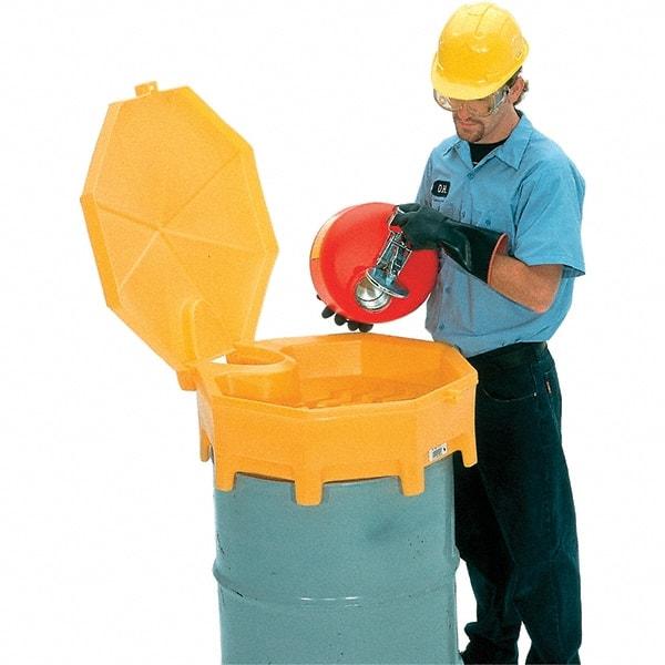 UltraTech - 11" High x 29" Diam, Polyethylene, Funnel with Cover - 5 Gal Drum/Pail Capacity - Americas Industrial Supply