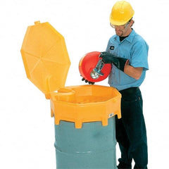 UltraTech - 11" High x 29" Diam, Polyethylene, Funnel with Cover - 5 Gal Drum/Pail Capacity - Americas Industrial Supply