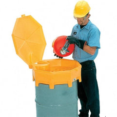 UltraTech - 7" High x 29" Diam, Polyethylene, Manual Closing Funnel Cover - Americas Industrial Supply