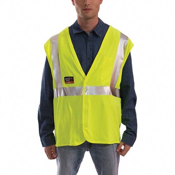 Tingley - Size L/XL Flame Resistant/Retardant Lime Solid General Purpose Vest - 44 to 50" Chest - Americas Industrial Supply