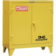 Strong Hold - Safety Cabinets   Hazardous Chemical Type: Flammable and Combustible Liquids    Color: Safety Yellow - Americas Industrial Supply