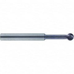 Accupro - 1/2" Diam, 0.427" LOC, 4 Flute Solid Carbide Ball End Mill - nACo Finish, Single End, 6" OAL, 1/2" Shank Diam, Undercutting - Americas Industrial Supply
