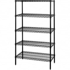 Quantum Storage - 5 Shelf Wire Shelving Add-On Unit - 36" Wide x 60" Deep x 54" High, - Americas Industrial Supply