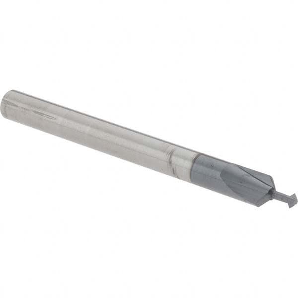 Accupro - 1/16° 1/16" Cut Diam, 0.031" Cut Width, 1/8" Shank, Solid Carbide Double-Angle Cutter - Americas Industrial Supply