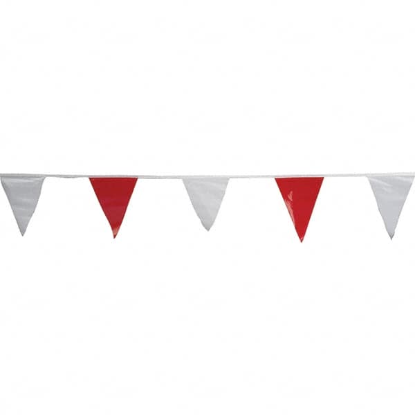 PRO-SAFE - Pennants Color: Red/White Overall Length (Feet): 100.00 - Americas Industrial Supply