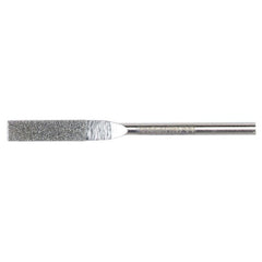 0.157″ × 0.040″ Electroplated Diamond File Flat 100 Grit 5/8″ Diamond - Americas Industrial Supply
