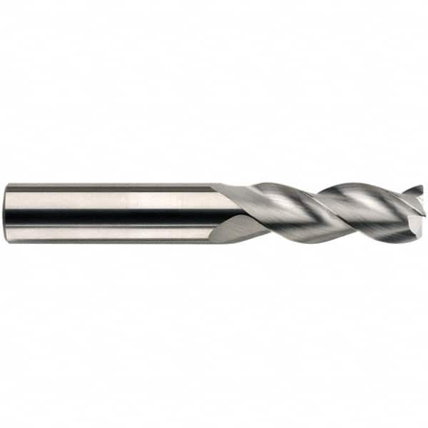 SGS - 12mm, 3 Flute, Single End, Solid Carbide, 0.5mm Corner Radius End Mill - 100mm OAL, 38° Helix, 48mm LOC, Right Hand Cut - Americas Industrial Supply