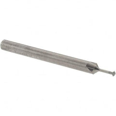 Accupro - 1/16° 1/16" Cut Diam, 0.031" Cut Width, 1/8" Shank, Solid Carbide Double-Angle Cutter - Americas Industrial Supply