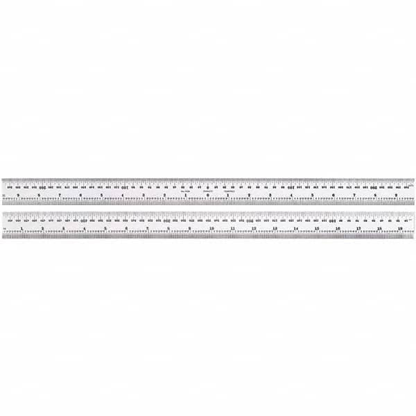 Starrett - Steel Rules Length (Inch): 19-1/2 Graduation Style: Zero-Centered - Americas Industrial Supply