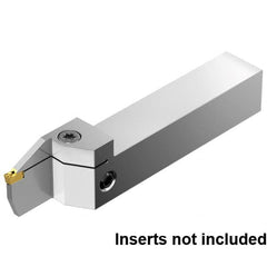 Kennametal - External Thread, 16mm Max Cut of Depth, 2mm Min Groove Width, 6" OAL, Left Hand Indexable Grooving Cutoff Toolholder - 1" Shank Height x 1" Shank Width, EG0200M02P02 Insert Style, EVSM Toolholder Style, Series EVSM - Americas Industrial Supply