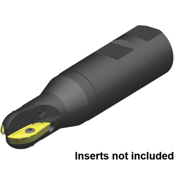 Kennametal - 32mm Cut Diam, 32mm Max Depth of Cut, 32mm Shank Diam, 160mm OAL, Indexable Ball Nose End Mill - 100mm Head Length, Weldon Shank, 5505VX Toolholder, XPNT32320612RF Insert - Americas Industrial Supply