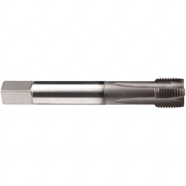 Emuge - 7/16-14 UNC 4 Flute BT Plug Spiral Flute Tap - High Speed Steel, GLT-1 Finish, 3.937" OAL, Right Hand Flute, Right Hand Thread, Series Rekord B-Z - Americas Industrial Supply