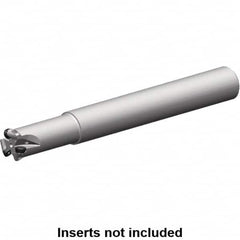 Kennametal - 13mm Cutting Diam, 25mm Shank Diam, 6mm Max Depth of Cut, Straight Shank Indexable Copy End Mill - 2 Inserts, RP.. 1204M0.. Insert, 7713 Toolholder, Steel, Through Coolant - Americas Industrial Supply