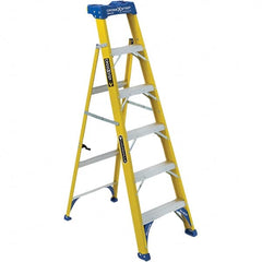 Louisville - 3 Steps, 4' High, Type I Rating, Fiberglass Step Ladder - Americas Industrial Supply