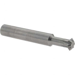 Accupro - 3/8° 3/8" Cut Diam, 1/8" Cut Width, 3/8" Shank, Solid Carbide Double-Angle Cutter - Americas Industrial Supply