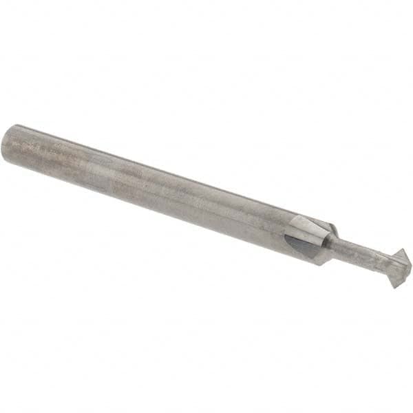 Accupro - ° 3mm Cut Diam, 0.059" Cut Width, 1/8" Shank, Solid Carbide Double-Angle Cutter - Americas Industrial Supply