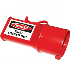 NMC - Plastic Socket Lockout - 220/240 Volt, 1 Padlock, 1 Circuit, English - Americas Industrial Supply