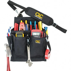 CLC - Electrician's Holster with 20 Pockets - Ballistic Polyester, Black - Americas Industrial Supply