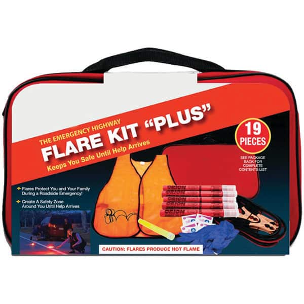 PRO-SAFE - Highway Safety Kits Type: Emergency Roadside Kit Number of Pieces: 19 - Americas Industrial Supply