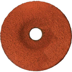 BULLARD - 36 Grit, 5" Wheel Diam, 1/8" Wheel Thickness, 7/8" Arbor Hole, Type 29 Depressed Center Wheel - Coarse/Extra Coarse Grade, Ceramic, 12,200 Max RPM, Compatible with Angle Grinder - Americas Industrial Supply