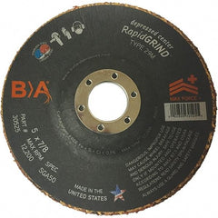 BULLARD - 50 Grit, 5" Wheel Diam, 1/8" Wheel Thickness, 7/8" Arbor Hole, Type 29 Depressed Center Wheel - Coarse Grade, Ceramic, 12,200 Max RPM, Compatible with Angle Grinder - Americas Industrial Supply
