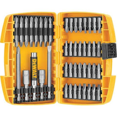 DeWALT - 45 Piece, Screwdriver Bit Set - SQ1, SQ2, SQ3, 1/4" Drive - Americas Industrial Supply