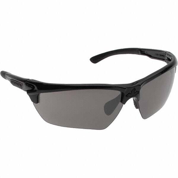 MCR Safety - Black Mirror Lenses, Framed Safety Glasses - Anti-Fog, Scratch Resistant, Black Polycarbonate Frame, Size Universal, Wrap Around - Americas Industrial Supply