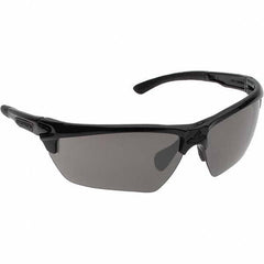 MCR Safety - Black Mirror Lenses, Framed Safety Glasses - Anti-Fog, Scratch Resistant, Black Polycarbonate Frame, Size Universal, Wrap Around - Americas Industrial Supply