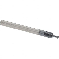 Accupro - 5/64° 5/64" Cut Diam, 0.039" Cut Width, 1/8" Shank, Solid Carbide Double-Angle Cutter - Americas Industrial Supply