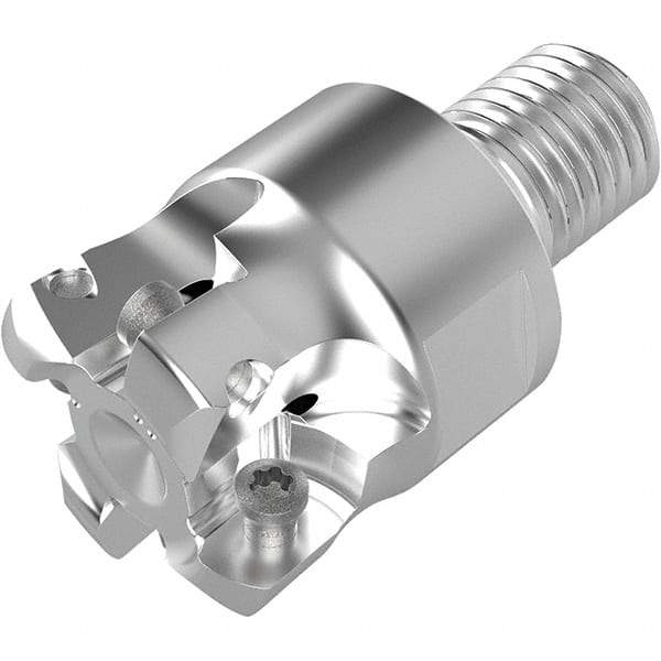 Seco - 18.9mm Cut Diam, 1.9mm Max Depth, M12 12mm Shank Diam, Modular Connection Indexable High-Feed End Mill - Screw Holding Method, LPKT09 Insert, R217.21 Toolholder, Through Coolant - Americas Industrial Supply