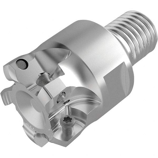 Seco - 28.9mm Cut Diam, 1.9mm Max Depth, M16 16mm Shank Diam, Modular Connection Indexable High-Feed End Mill - Screw Holding Method, LPKT09 Insert, R217.21 Toolholder, Through Coolant - Americas Industrial Supply