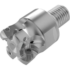 Seco - 22.1mm Cut Diam, 1.9mm Max Depth, M16 16mm Shank Diam, Modular Connection Indexable High-Feed End Mill - Screw Holding Method, LPKT09 Insert, R217.21 Toolholder, Through Coolant - Americas Industrial Supply