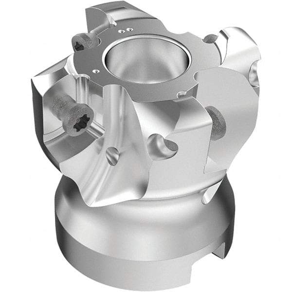 Seco - 4 Inserts, 27.5mm Cutter Diam, 1.8mm Max Depth of Cut, Indexable High-Feed Face Mill - 16mm Arbor Hole Diam, 0.3307" Keyway Width, 40mm High, R220.21-LP09 Toolholder, LPKT09 Inserts, Series High Feed - Americas Industrial Supply