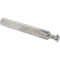 Accupro - 1/4° 1/4" Cut Diam, 0.072" Cut Width, 1/4" Shank, Solid Carbide Double-Angle Cutter - Americas Industrial Supply