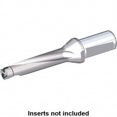 Kennametal - 220mm Max Drill Depth, 4xD, 55mm Diam, Indexable Insert Drill - 2 Inserts, 50mm Shank Diam, Whistle Notch Shank - Americas Industrial Supply